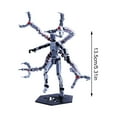 thumbnail image 3 of 6 Inch T13 Multi-Jointed Action Figures,3D Printed Figure Set, Dummy Robot,Multiple Accessories, Hand Painted Figure, Desk Decoration, Creative Gifts (Silvery), 3 of 6