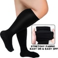 thumbnail image 6 of 3 Pack Plus Size Compression Socks for Women & Men Wide Compression Socks Knee High Stockings for Women Wide Calf, 6 of 7