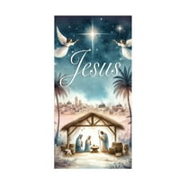 Christmas Door Cover Decoration For Doors And Indoor Spaces Made From Durable Polyester Fabric With Festive Scene And Easy Installation For Holiday Decor