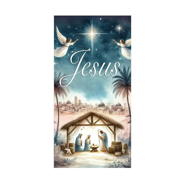 SDNall Christmas Door Decorations, Christmas Party Decorations, Christmas Indoor Decorations, 90S Party Decorations, Christmas Door Frame Party Holiday Decoration Door Stickers Scene Hanging Cloth