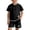 Black, variant on Boys Outfit Sets, Short Sleeve T-Shirt & Elastic Waist Shorts with Pockets Summer Kids Fashion Clothes Blue Size 10