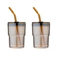 thumbnail image 1 of Vaso de agua BLUEPOLAR Amber de 380 ml con pajita, paquete de 2, 1 of 6