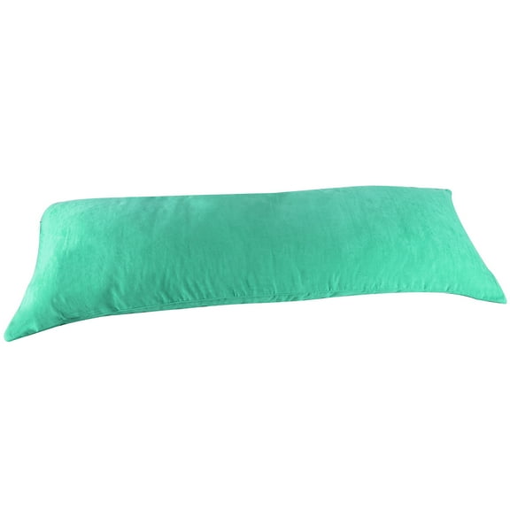 20"X72" DOUBLE SIDE ZIPPER Microsuede Body Pillow Cover Pillowcase Aqua Green Colors (6 Feet Long)