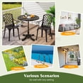 thumbnail image 6 of Costway 27” Round Cast Aluminum Patio Bistro Table with Hollow Top Cross Base for Backyard, 6 of 10