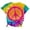 IDO6416-Yellow141, variant on Womens Hippie T Shirts 60s 70s Tie Dye Hippie T-Shirts Peace Love Tshirts Vintage Graphic Tees for Women Going Out Tops Green, XXXL