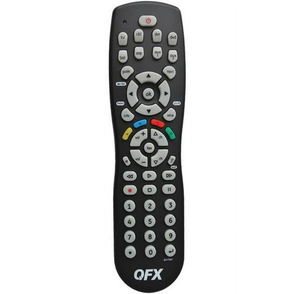 QFX REM-8 8-in-1 Universal Remote Control with Glow-in-the-Dark Buttons&#44; Black