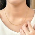 thumbnail image 4 of JeenMata 18 Inch Minimalist Adjustable Chain Necklace in Yellow Gold Plating, 4 of 6