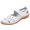 34#White, variant on Women's Summer Casual Closed Toe Leather Sandals,Comfortable Soft Sole Ankle Strap Mary Jane Orthopedic Beach Shoes