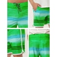 thumbnail image 6 of Lars Amadeus Men's Shorts Summer Printed Drawstring Color Block Swim Beach Shorts, 6 of 6