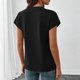 thumbnail image 4 of Camiseta Negra de Manga Larga de Manga Corta de la Mujer Batwing con Bolsillo de Canguro, Top Casual de Lana Suave para el Salón Y el Uso Diario, 4 of 6