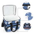 thumbnail image 6 of FORMRS Insulated Cooler Bag 24 Cans Capacity Soft Leakproof Lunch Box with Side Pockets, White Polar Bear, 6 of 7