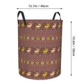 thumbnail image 2 of DouZhe Waterproof Collapsible Large Laundry Baskets, Santa's Deer Christmas Prints Circular Hamper with Handles, 2 of 6