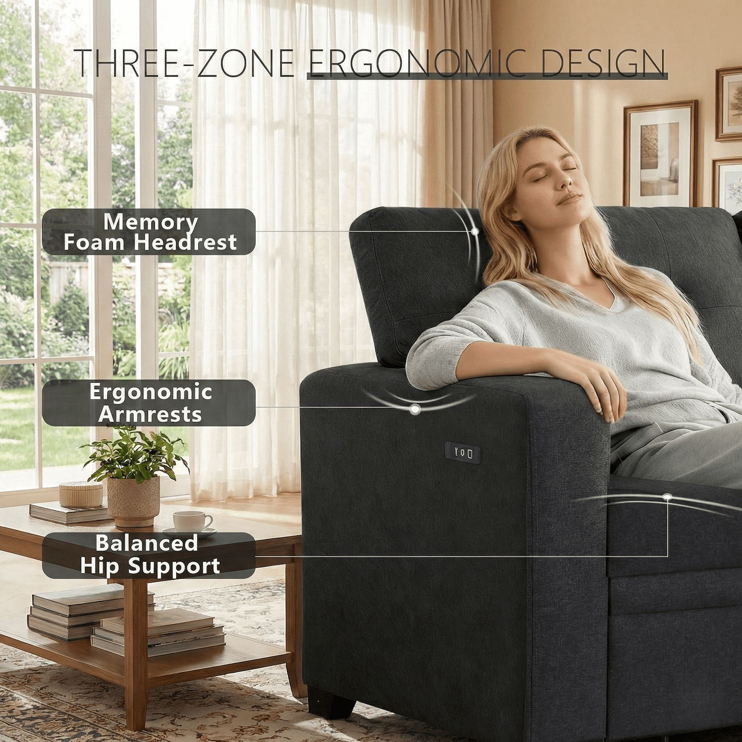 TiramisuBest Convertible Sofa Bed Couches for Living Room, 82" Sleeper Sofa with Pull Out Couch Bed, Linen Fabric L Shape Sectional Couch with Reversible Storage Chaise, USB Charging (Dark Gray)