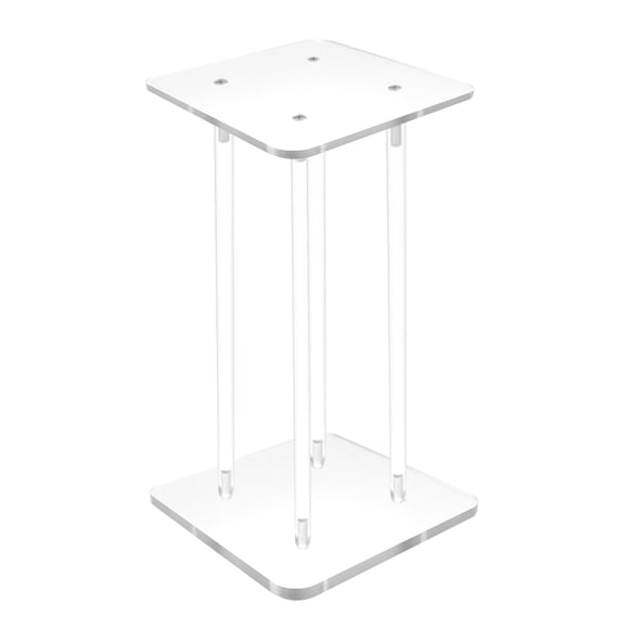 12 X 12 X 12" 3/4" Rods Clear Riser Acrylic Transparent Plexiglass Pedestal Table Display Podium Glorifier Riser Stand Centerpiece Flower Sculputure Merchandise Lamp Book Stand