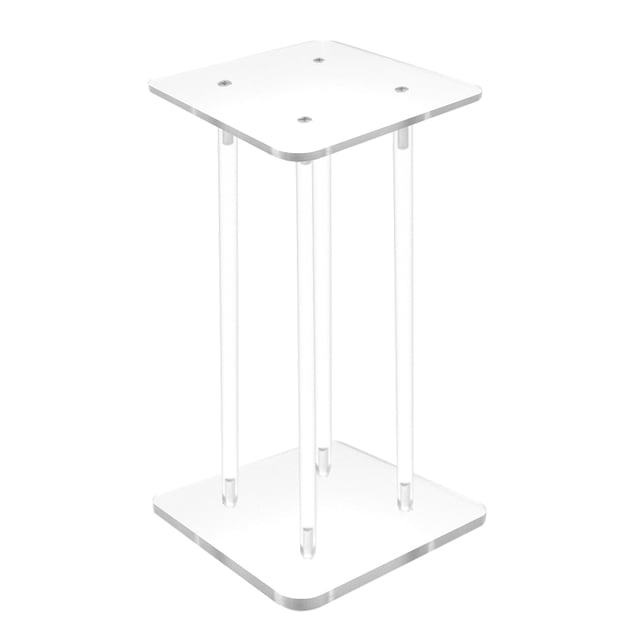 9 X 9 X 12" 3/4" Rods Clear Riser Acrylic Transparent Plexiglass Pedestal Table Display Podium Glorifier Riser Stand Centerpiece Flower Sculputure Merchandise Lamp Book Stand 2X10136-9X9"+4X10134-12"