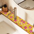 thumbnail image 2 of Yayeee Faucet Mat for Kitchen Sink 30" Diatomite Long Splash Guard Pad, Large Pink Stars, 2 of 7