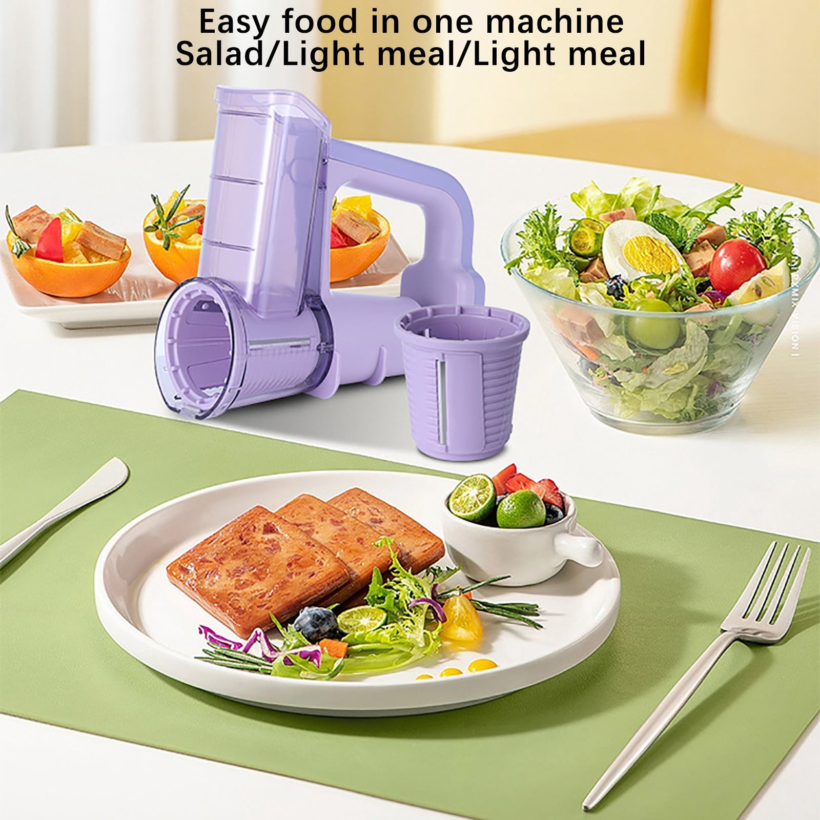 Electric Vegetable Chopper, Multi-Functional Electric Vegetable Cutter Drum Cheese Slicing Shredding, Vegetable Slicer Food Processor, Veggie Food Cutter, Vegetable Cutter Shaved Ice Kitchen Gadget