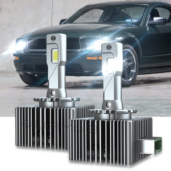 For Ford Mustang 2008-2017 D3S LED Headlight Bulbs High Low Beam 6500K White 2X