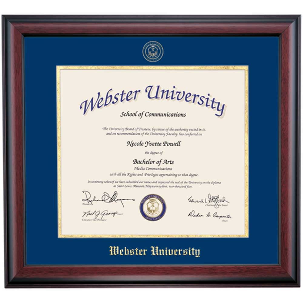 OCM Diploma Frame ster University Gorlok Display Diploma Certificate 10.5 x 13.75 Navy