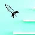 thumbnail image 1 of Custom Decals Rocket Ship Wall Art Size: 10 X 20 Inches Color: Black, 1 of 1