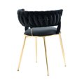 thumbnail image 2 of ARCTICSCORPION Modern Velvet Dining Chairs, Black (Set of 2), 2 of 7