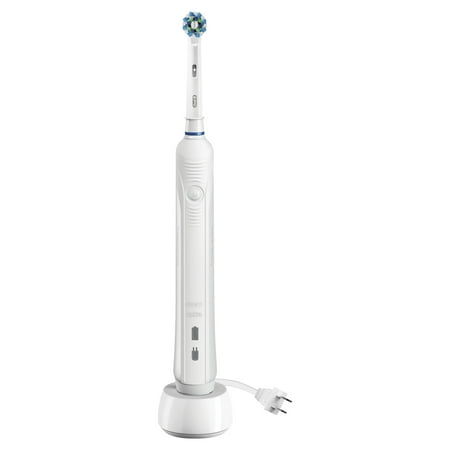Braun Oral B Kids Battery Toothbrush - Oral-B 1000 CrossAction Electric Toothbrush, White, Powered by Braun