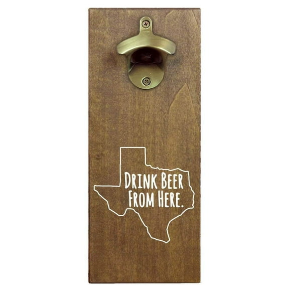 Torched Texas Beer Bottle Opener Magnetic Cap Catching 12"x5"x2.5"