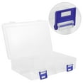 thumbnail image 1 of Minkissy 2Pcs Clear Storage Box with Lid for Hardware Tools Large Capacity Rectangular Plastic Organizer, 1 of 8