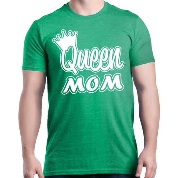 Shop4Ever Men's Queen Mom Crown Mother's Day Graphic T-shirt