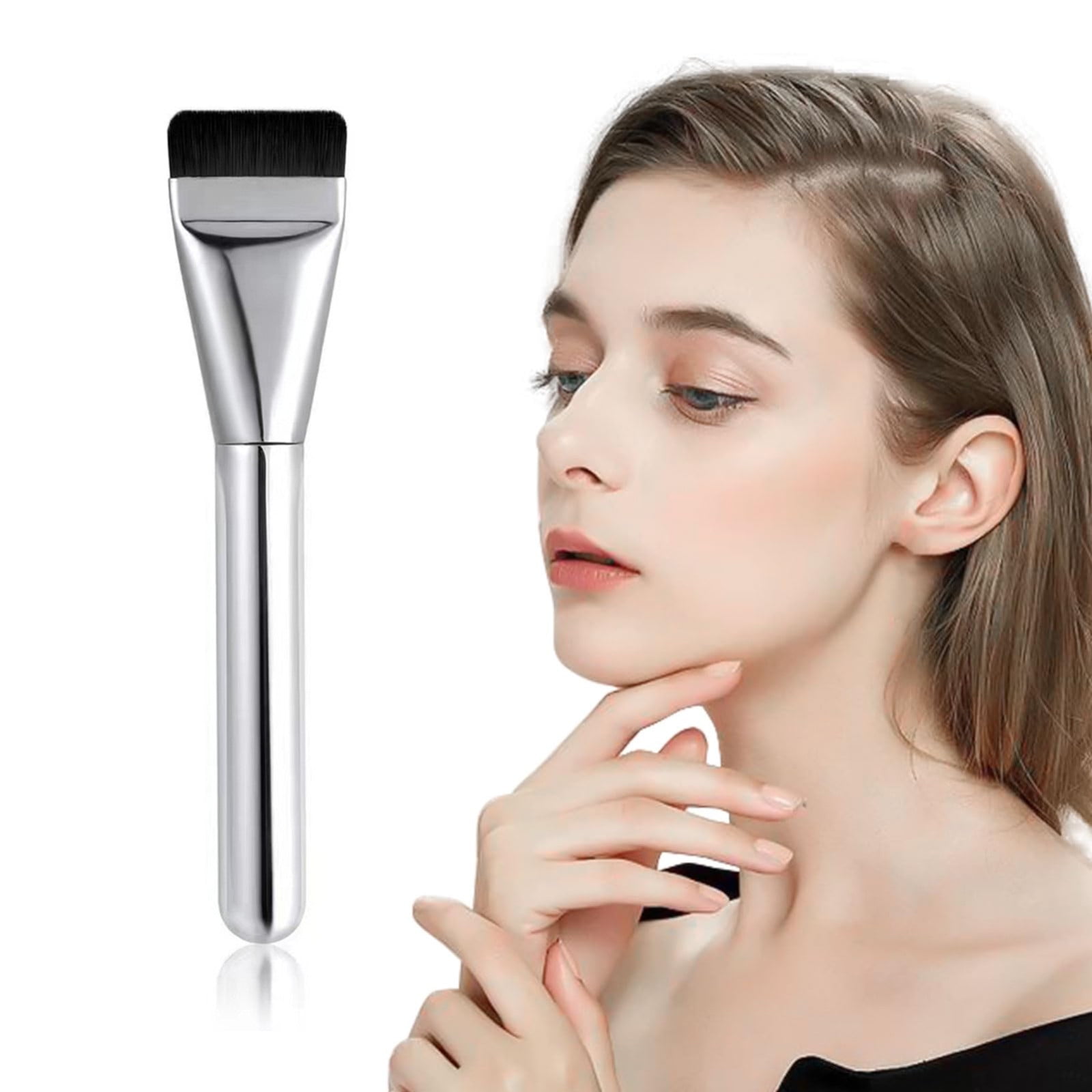 FcBaudy Makeup Brushes, Makeup Kit Foundations Makeup Brush Flat Light Concealer Brush Flat Top Makeup Brush Foundations Brush Make Up Brush Thin For Blending Liquids Powder Lip Brushes