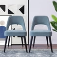thumbnail image 2 of Bayonne Mid-Century Modern Fabric Dining Chair in Gray (Set of 2), 2 of 3