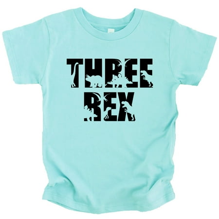 

Bold Three Rex Dinosaurs 3rd Birthday T-Shirts for Baby Girls and Boys Third Birthday Outfit Chill Shirt 5-6