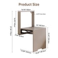 thumbnail image 3 of QEZEOM Wall Mounted Shoe Changing Stool, Folding Seat for Entryway, Folding Shower Seat Stool, Light Grey, 3 of 7