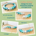 thumbnail image 5 of ECR4Kids Linking Stackable Classroom Stools, Portable Table, Flexible Seating, Contemporary, 4-Piece, 5 of 9