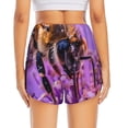 thumbnail image 3 of Picia Closeup Honeybee on Flower Pattern Women's 2 in 1 Athletic Running Shorts High Waisted Workout Casual Gym Sweat Shorts with Comfy Liner Zipper Pockets-Large, 3 of 9