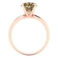 thumbnail image 4 of 2 ct Round Cut Simulated Champagne Diamond Solitaire Engagement Ring for Women in 18K Rose Gold, 4 of 5