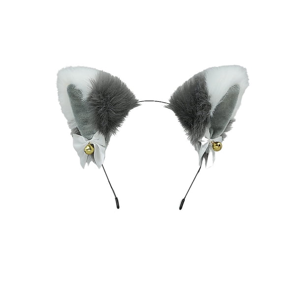 Minnieouse Banda para la cabeza de niña con lazo, cascabeles pequeños, diseño de orejas de animales encantadores, suministro a juego, herramienta de Accesorio para el cabello Tipo19 Minnieouse AP010458-19B