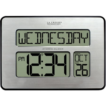 La Crosse Technology 513-1419-INT Atomic Full Calendar Clock with Extra Large (Best Atomic Wall Clock)