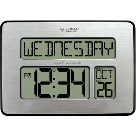 La Crosse Technology 513-1419-INT Atomic Full Calendar Clock with Extra Large (Moonbeam Clock Best Price)