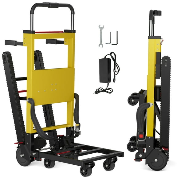 Joreek Electric Stair Climbing Dolly 3 Adjustable Speeds and 485lbs Max Load Capacity Powered Stair Climber Dolly with 6 Wheels