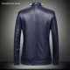 thumbnail image 5 of Traje de otoño e invierno de longitud media para hombre, cuello de traje de hombre gordo de talla grande, cuero PU, 5 of 5
