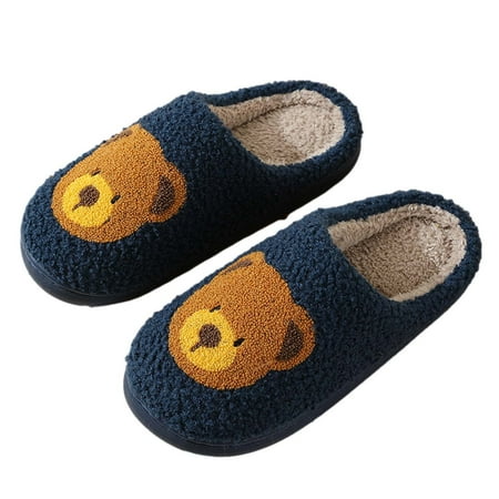

Sentuca Teddy Bear Cute House Slippers for Women/Men/Kids Warm Cozy Plush Slip-On Funny Slippers Soft Fluffy Fuzzy Slippers