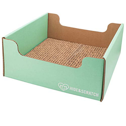 Wide Design Large Durable Cardboard Cat Scratch Pad and Lounger Toy Replaceable Scratch Pad Insert Hide & Scratch Multiple Colors