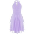 thumbnail image 2 of YONGHS Kids Girls Halter Neck Sleeveless Bridesmaid Dress Prom Party Ball Gown, 2 of 5