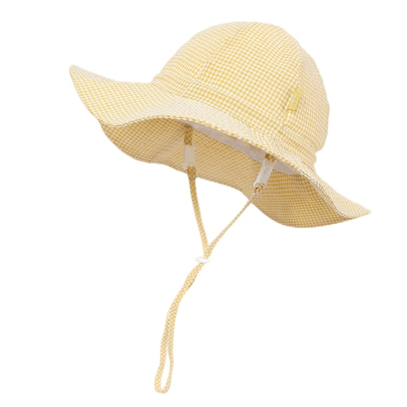 Gorro DASMINI Baby Stripe, ala ancha, UPF 50+, ajustable de 0 a 6 m