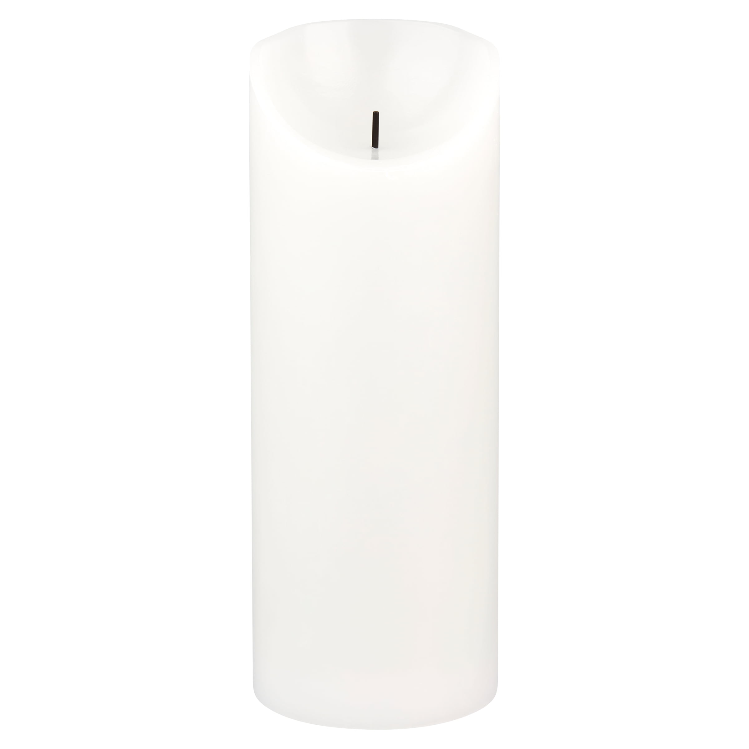 Mainstays Unscented Flameless LED Pillar Candle, White, 3 x 8 in