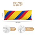 thumbnail image 3 of Body Pillow Case Cover With Zipper Colombia Flag Decorative Accent Long Pillowcase 21" X 60", 3 of 6