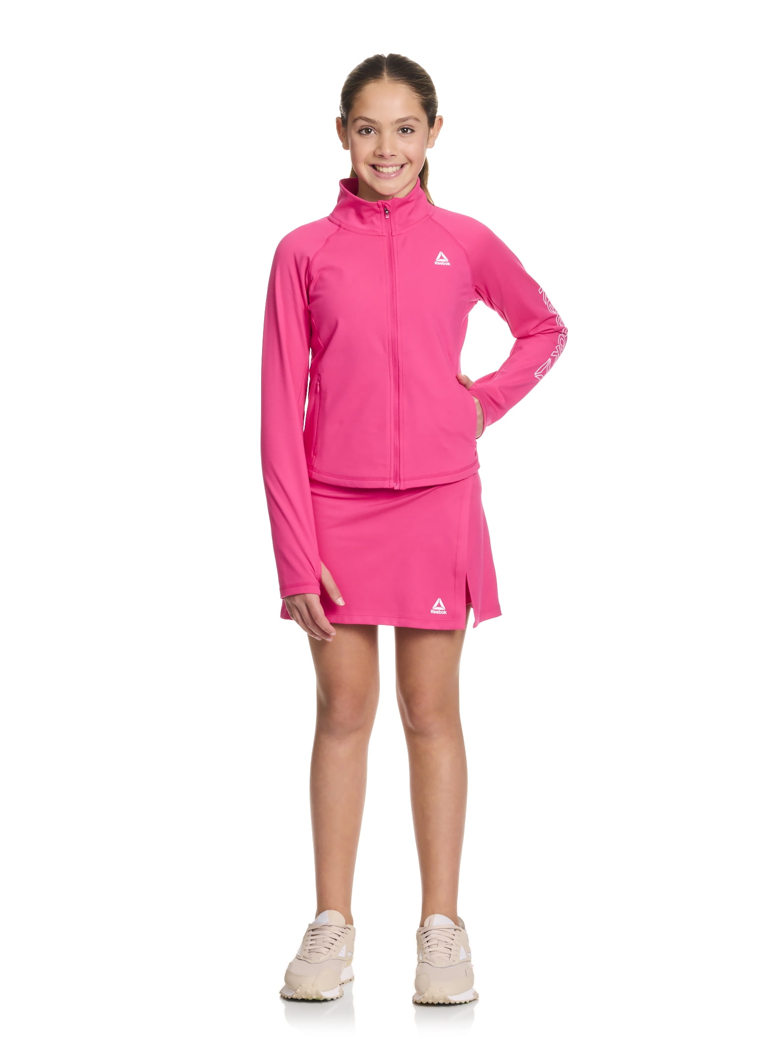 Reebok Girl's Performance Skort with Built-In Shorts, Sizes 4-18
