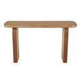 thumbnail image 6 of DecMode 55" x 32" Brown Wood Rectangle Console Table with Arched Legs, 1-Piece, 6 of 9