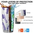 thumbnail image 7 of 20 Oz Lavenderand Butterflies Coffee Tumbler Double Wall Insulated Stainless Steel Water Bottle | Metal Reusable Thermoses Flask with Cup Cap | Leak & Sweat Proof with Anti-Dust Lid, 7 of 7